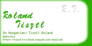 roland tisztl business card